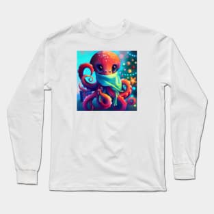 Cute Octopus Drawing Long Sleeve T-Shirt